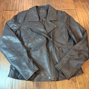 Blank NYC Faux Leather Moto Jacket Black size Medium Streetwear Bikercore Grunge